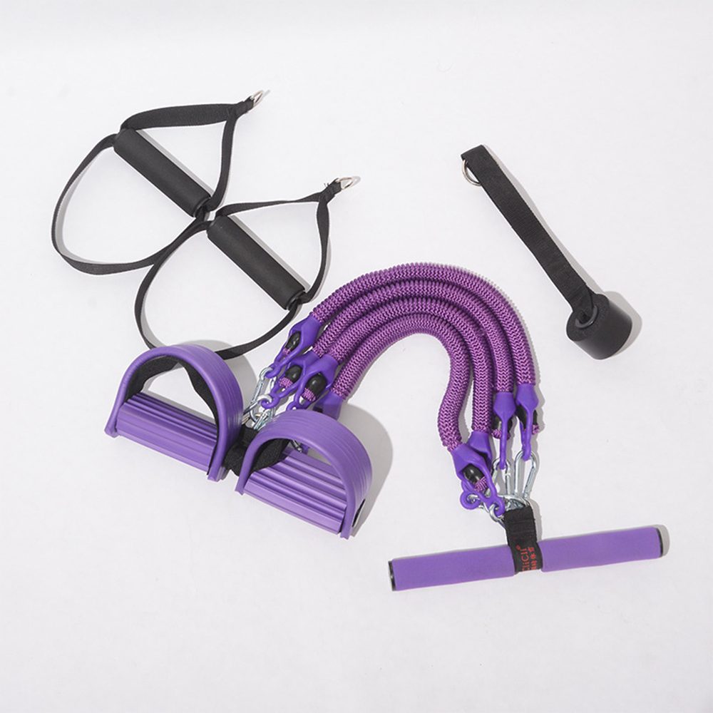 Mrichbez Trainingsbänder Trainingsbänder Widerstandsband,4-Tube Zugseil Fitness, Elastisches Zugseil für Fitnessgeräte