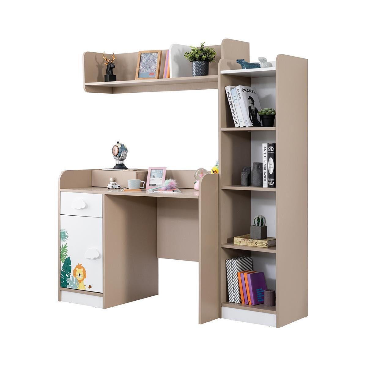 Bücherregal Braun Kinderzimmer Design Holz Möbel Schrank JVmoebel Modern Bücherregal