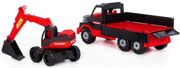 Polesie Spielzeug-LKW MAMMOET LKW Pritsche Lastwagen Truck Schaufelbagger Kinder Spiel-Set