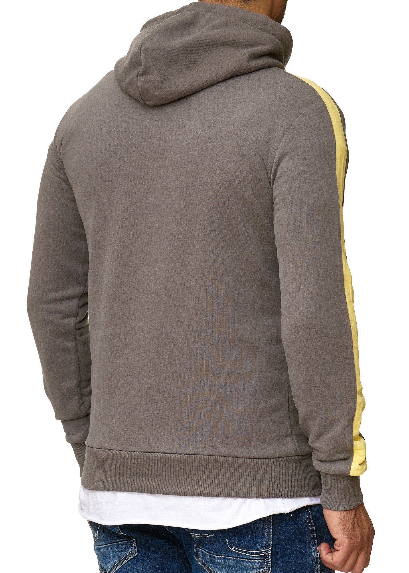 OneRedox Hoodie 1012410 (Hoodie Kapuzenpullover Casual im Sweater, Freizeit Fitness modischem Design) Antrazit 1-tlg