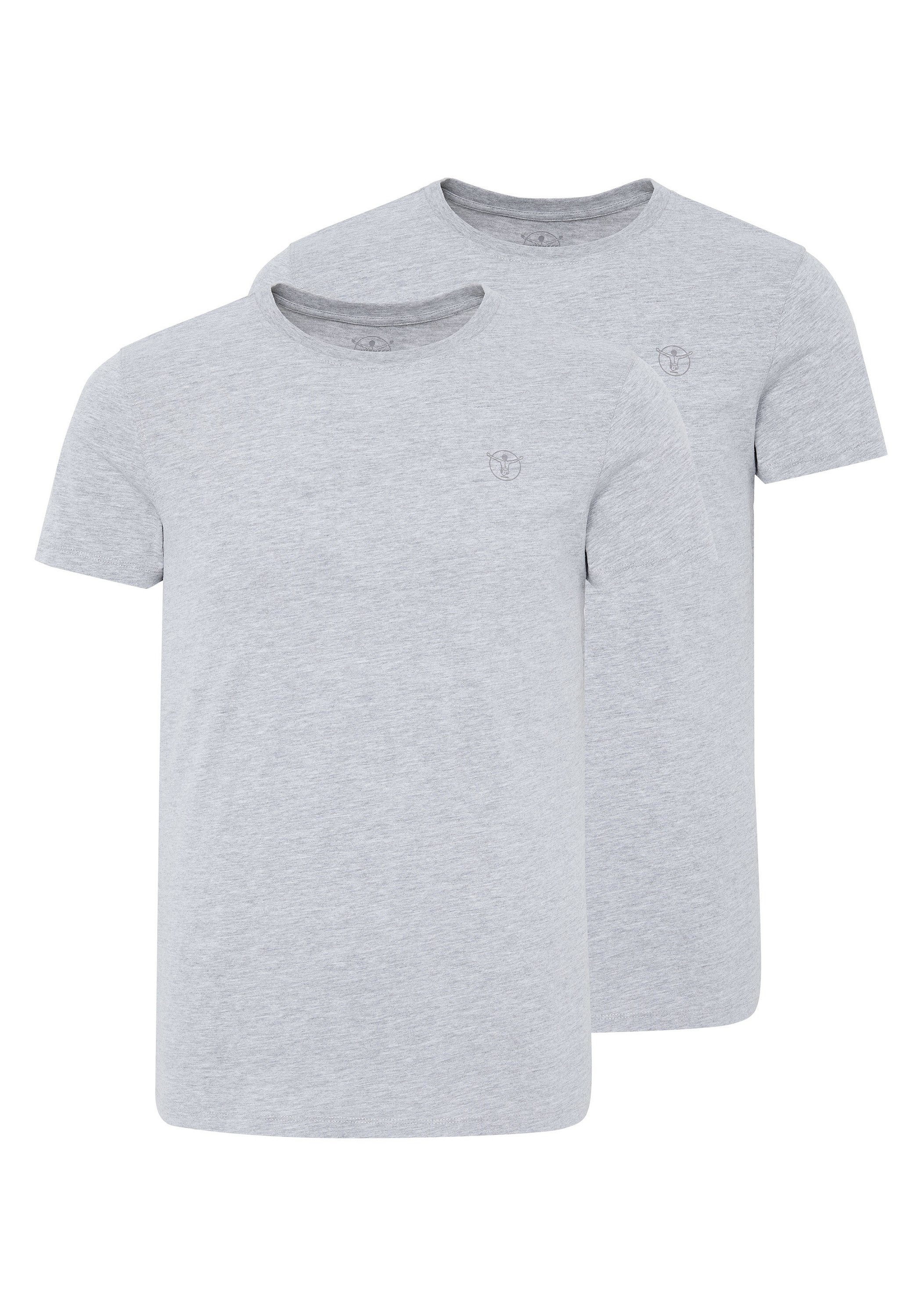 Chiemsee Print-Shirt T-Shirts im Basic-Stil Neutr, Logo mit 2 Grey Mel