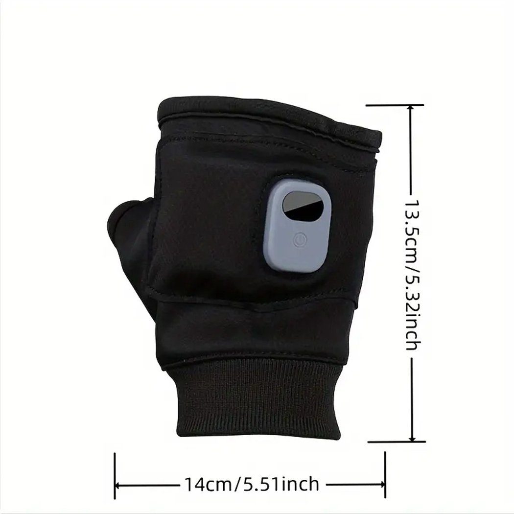 Schwarz warme beheizte Fahrradhandschuhe Handschuhe, TUABUR Intelligente Fahrradhandschuhe