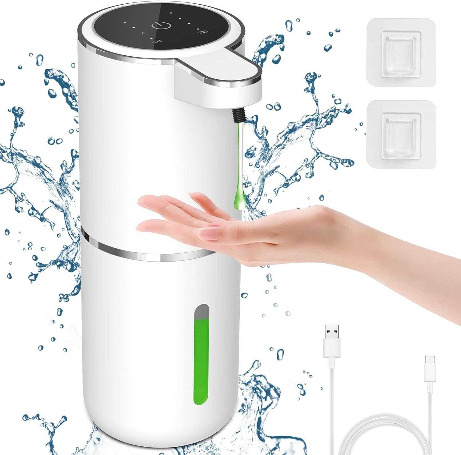 FELIXLEO Seifenspender Automatisch Flüssig Seifenspender Stromanzeige 380ml günstig online kaufen