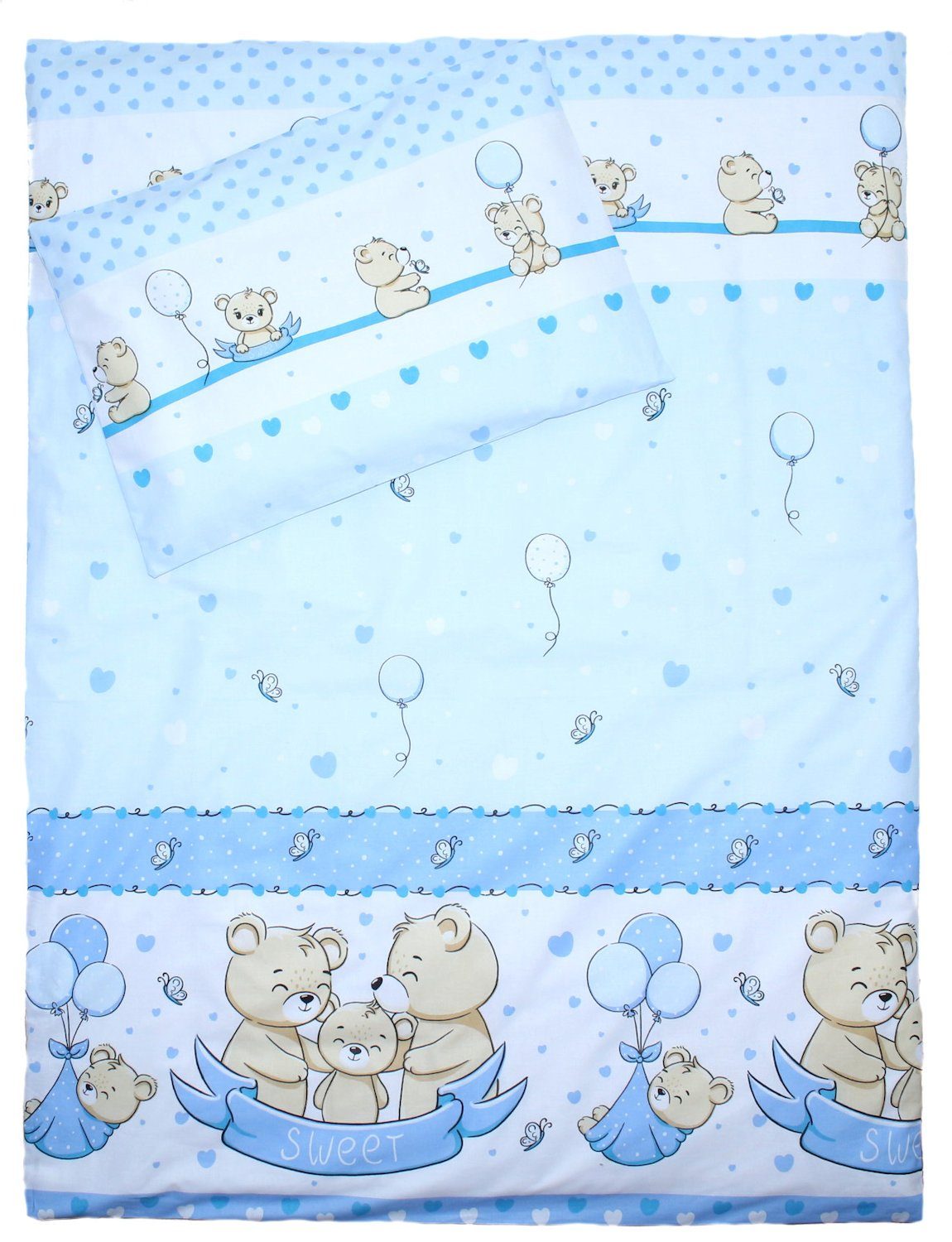 Babybettwäsche 2 teilige Baby Kinder Bettwäsche 100% Baumwolle 100x135 cm
