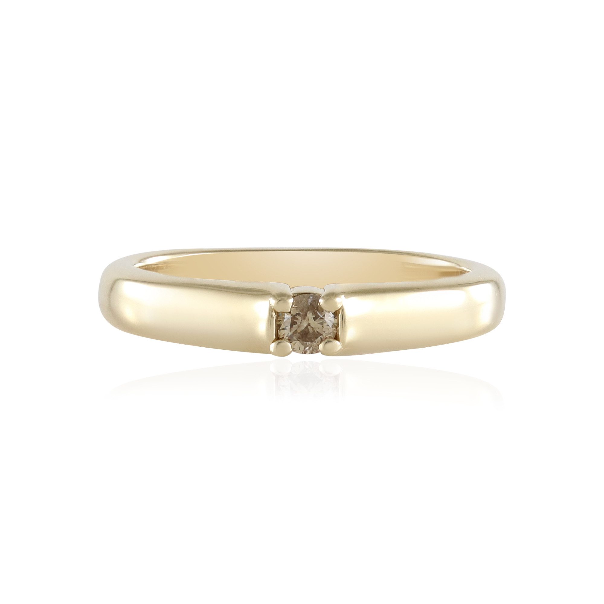 Cavill Diamantring Cavill Ring 0,09 ct Schokoladen-Diamant, vergoldet 925 Silber (1-tlg)