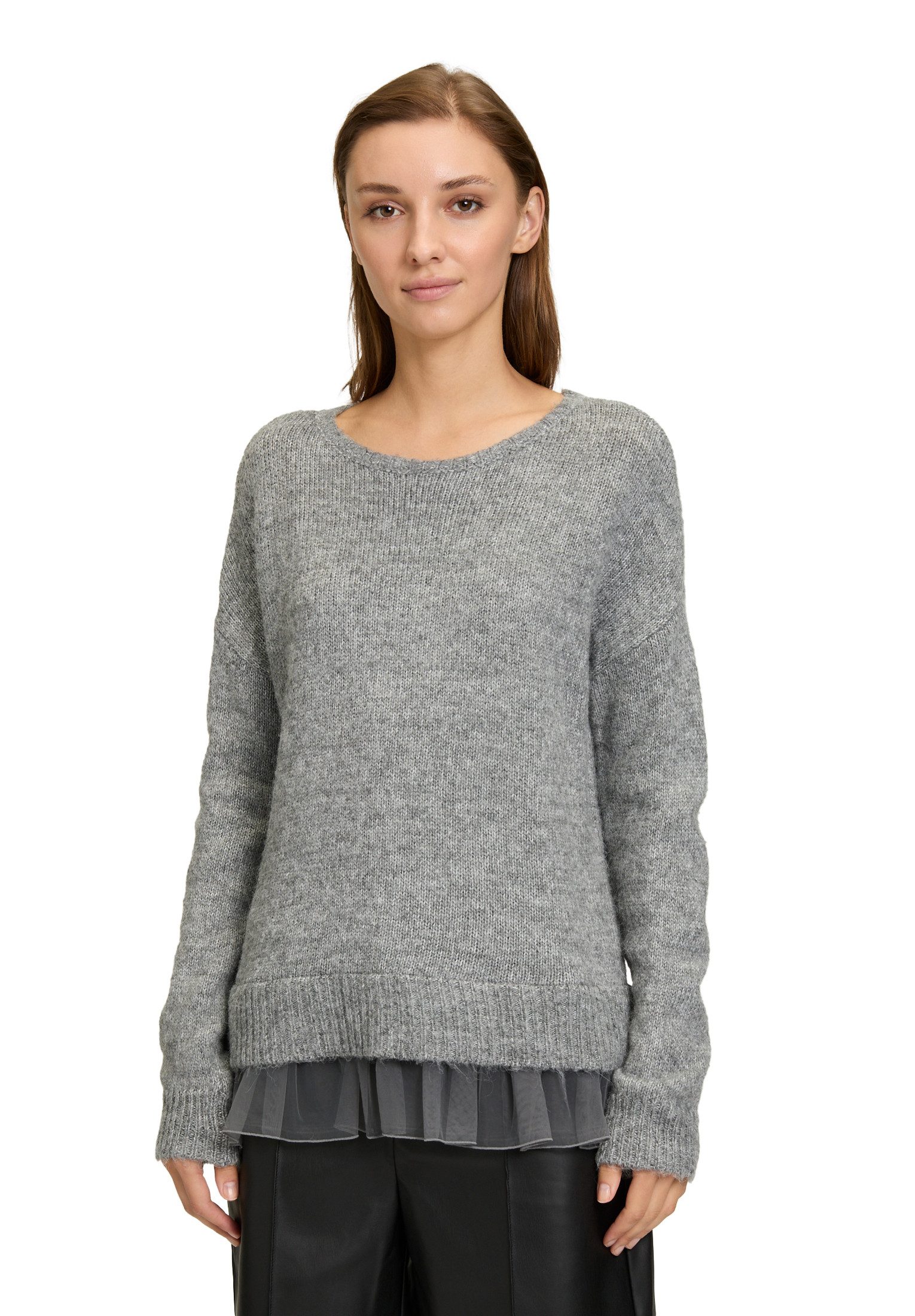 Strickpullover Cartoon Strickpullover mit Rundhalsausschnitt