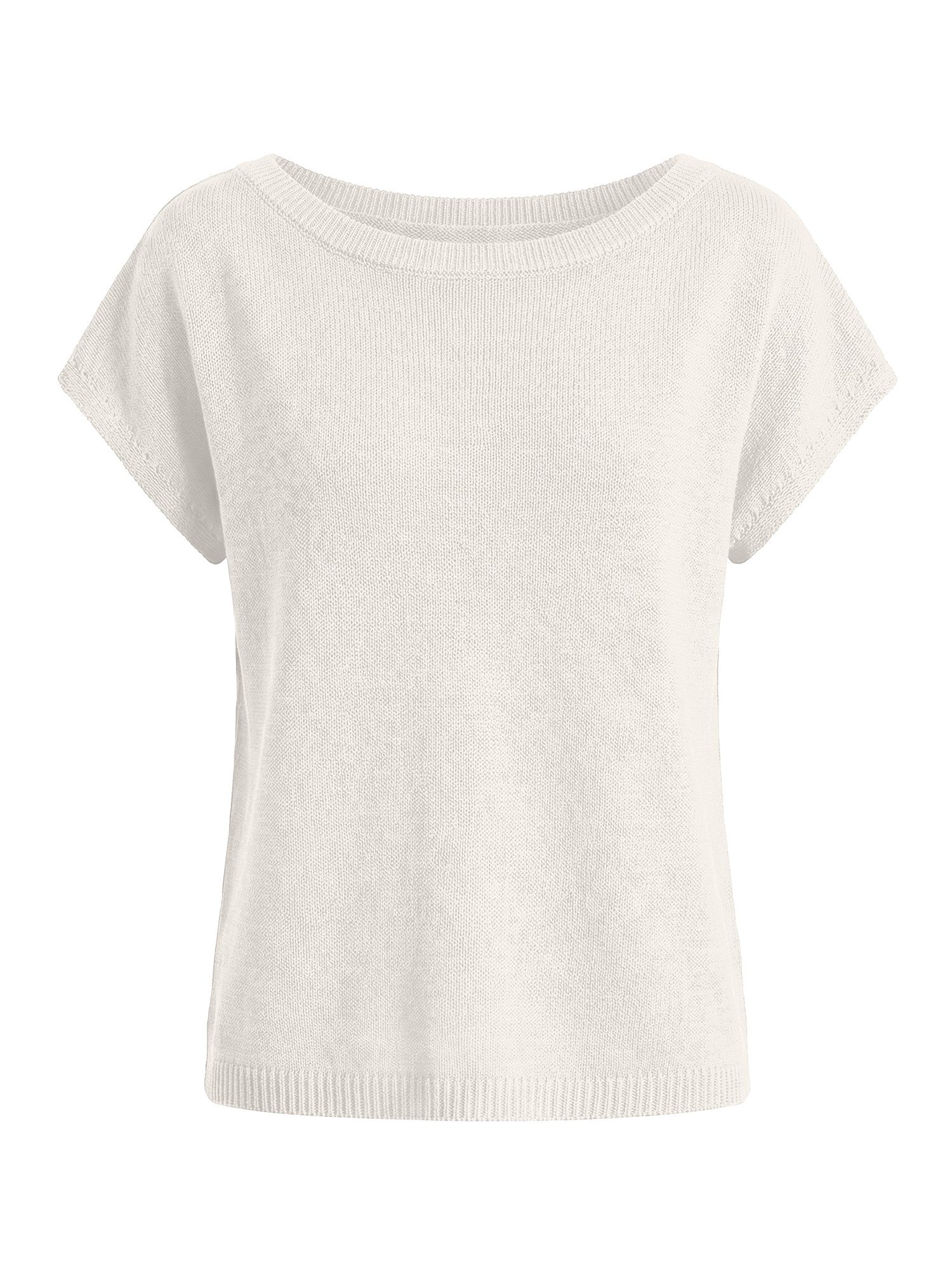 Imily Bela Stricktop Damen One-Shoulder Schulterfrei Kurzarm Rundhals Lässig Oberteil (Packung, 1-tlg., 1per-Pack) gehäkelt in Unifarbe – Bild 5 von 5