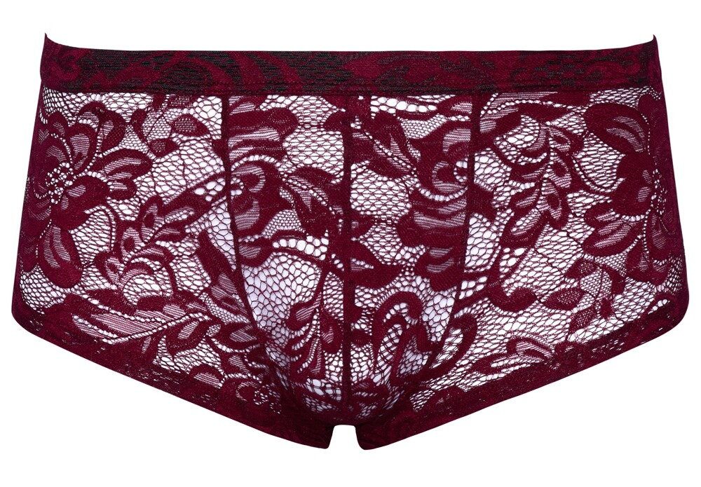 Boxershorts Boxershorts aus floraler Spitze - dunkelrot