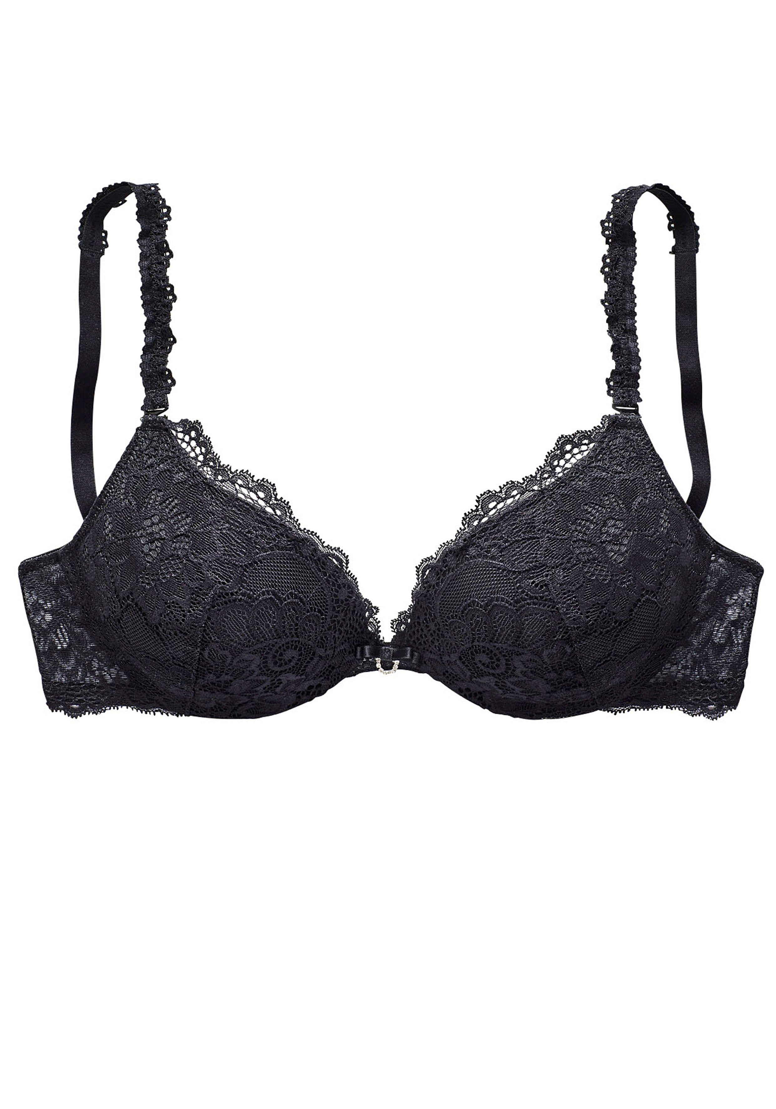 Vivance by Lascana Push-up-BH, Spitzen-BH, BH mit Bügel mit 3 Trägern (Wechselträger) zum Austauschen, sexy Dessous – Bild 4 von 5