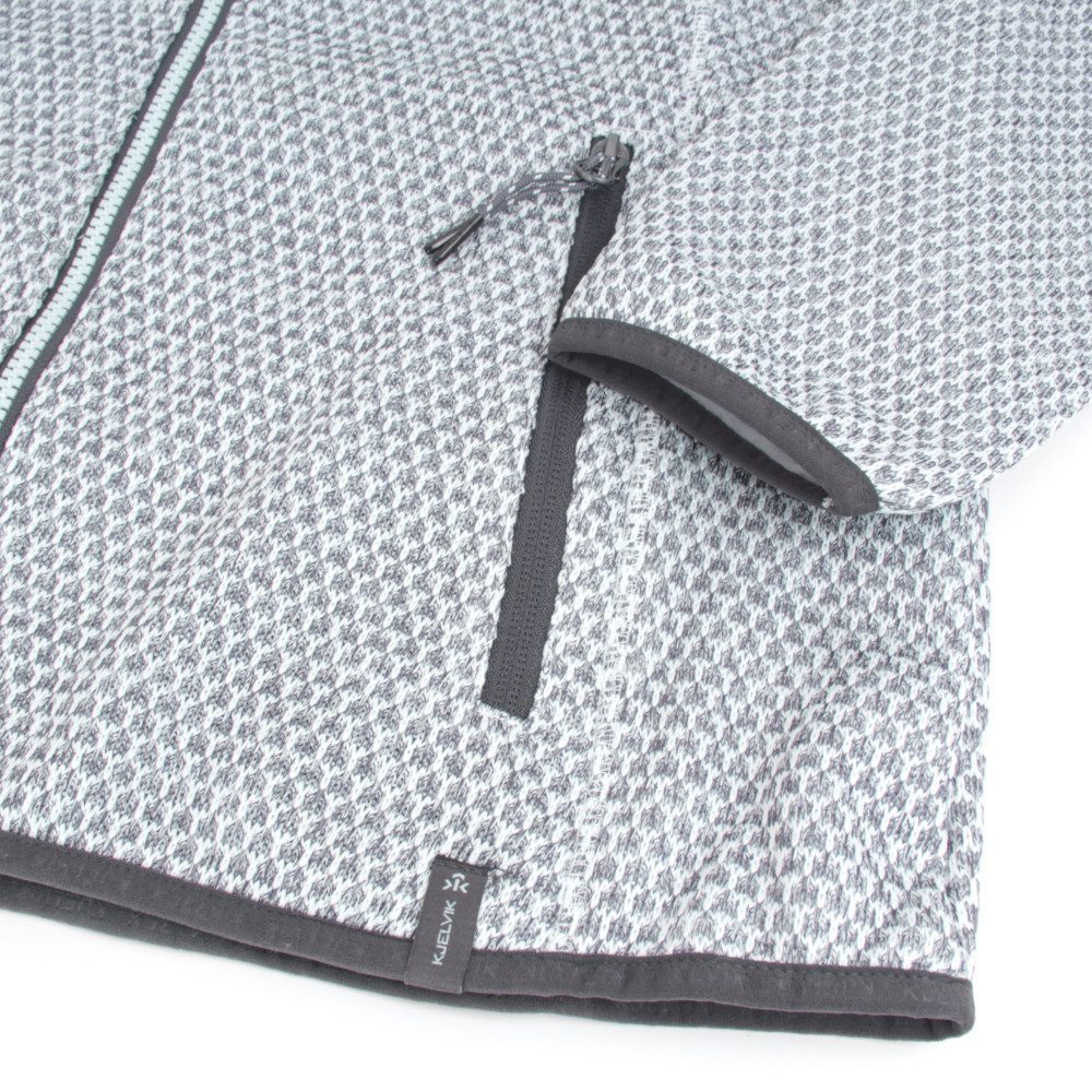 Kjelvik Kapuzenstrickjacke Gloria leichte Strickjacke mit Kapuze und Reißverschlusstaschen