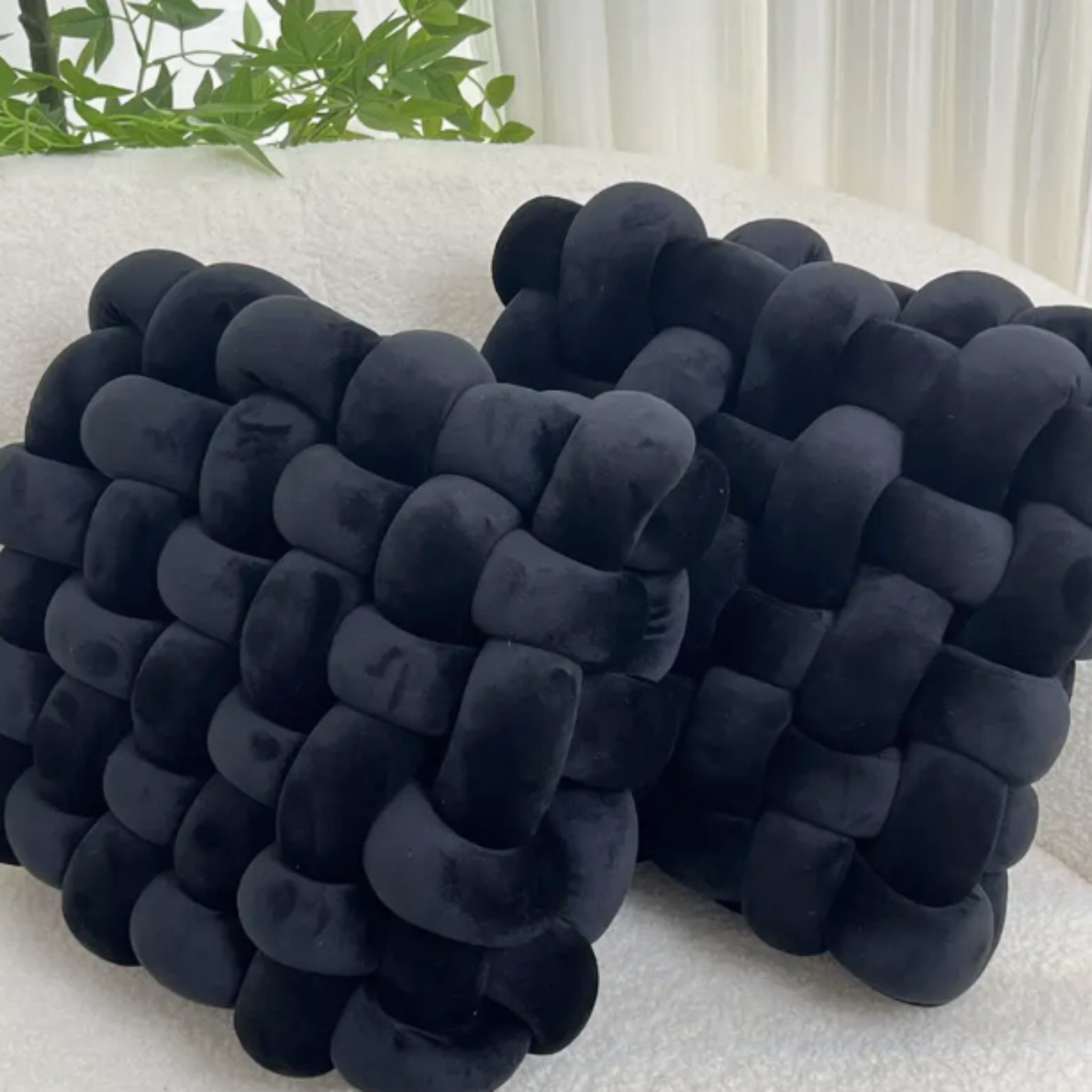 Norvéa Home Dekokissen Knotenkissen, Super weiches Füllmaterial, langlebig