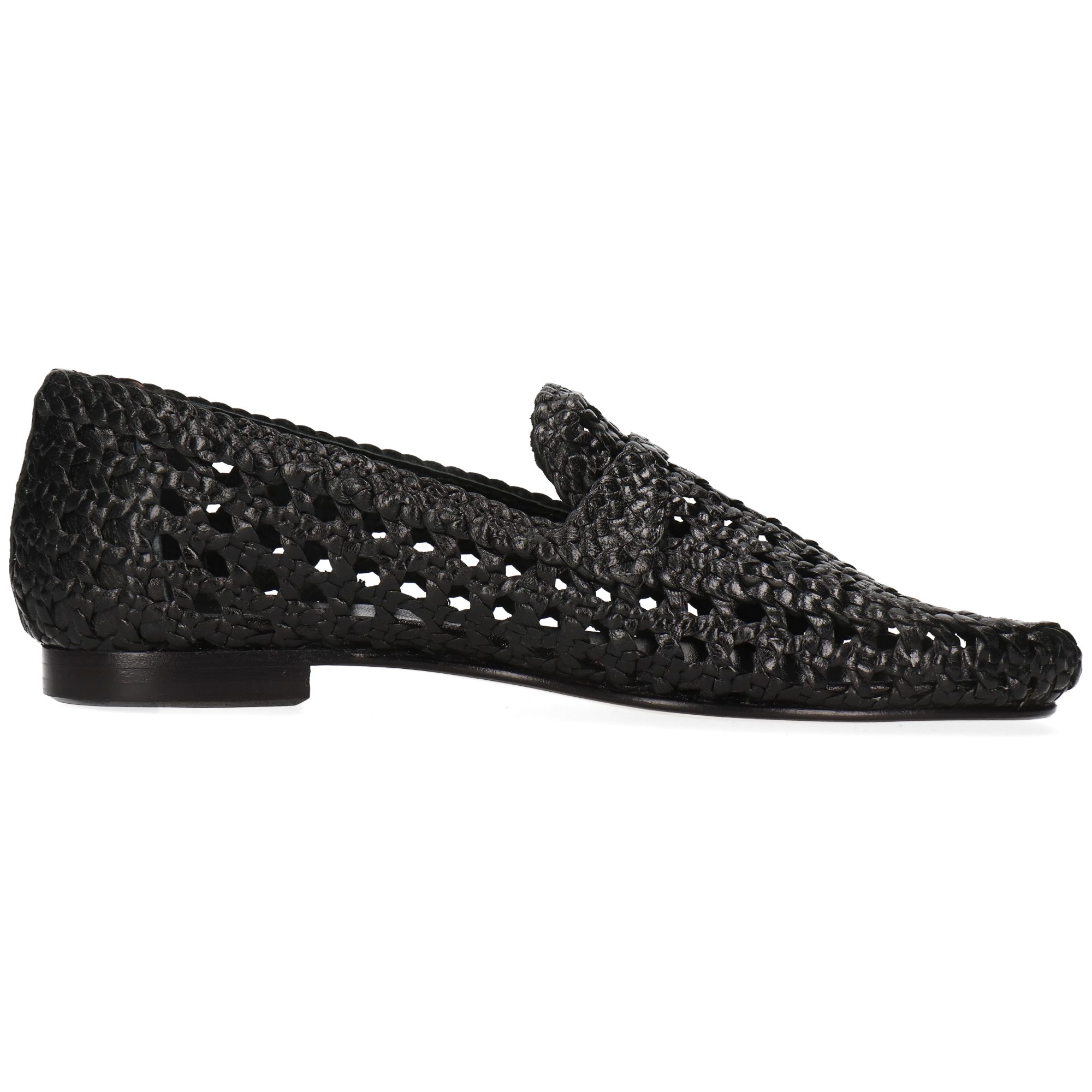 Melvin & Hamilton Tabea 1 Leder-Geflochtene Schuhe für Damen Loafer Flache Absätze, Echtes Leder, Von Hand geflochten