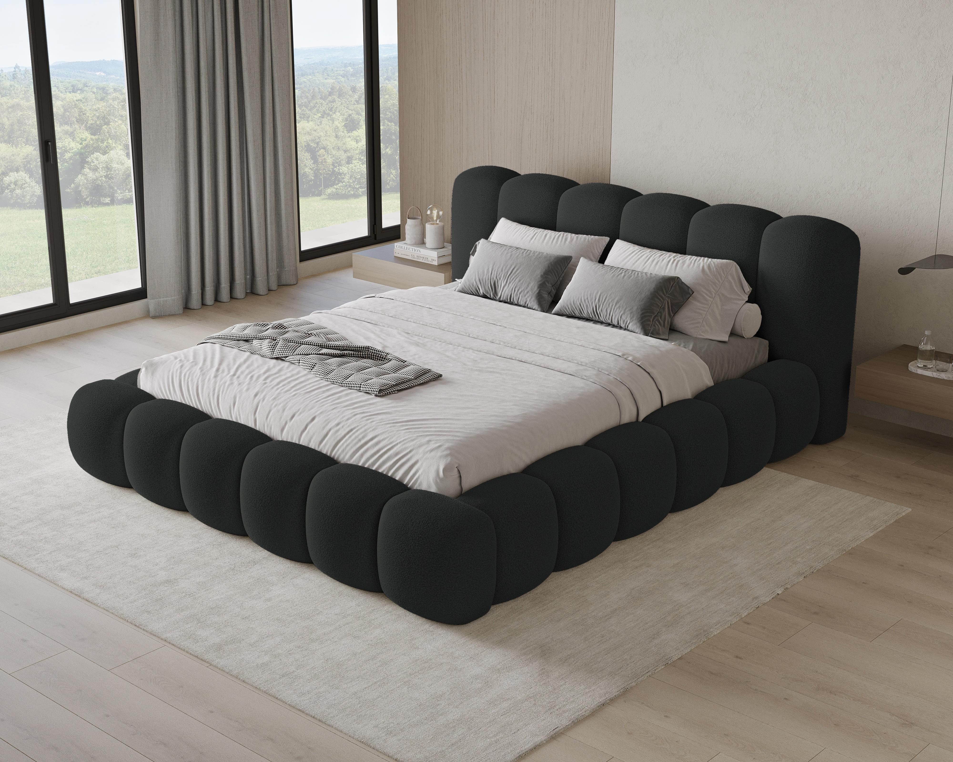 Chilly Möbel Polsterbett Stoff mit Stauraum und Hubfunktion Holzrahmen (Boxbett ohne Matratze in vielen Farben, 1-tlg., 140x200 160x200 180x200 200x200cm), gepo – Bild 3 von 5