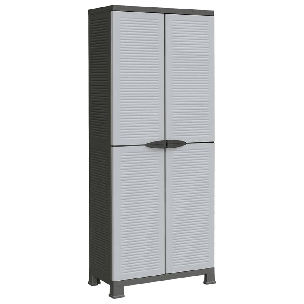 vidaXL Garten-Geräteschrank 68 x 39 x 1715 cm - Variante 2 Kunststoffschrank 68x39x171,5 cm