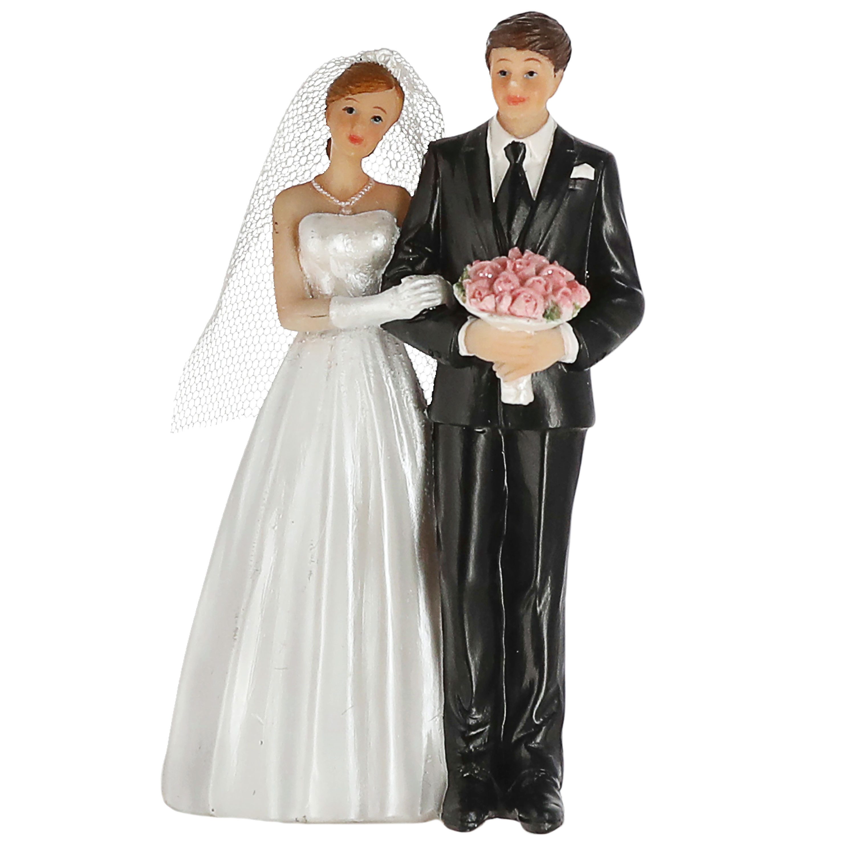 CEPEWA Dekofigur Hochzeitspaar Tortenaufsatz 8x13cm weiß günstig online kaufen
