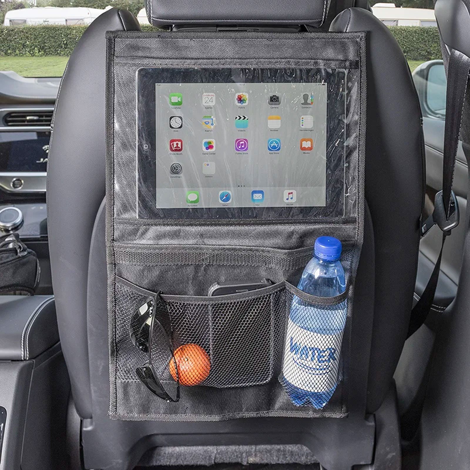 Rücksitzorganizer Organizer inkl Rücksitztasche Sitztasche Tablet-Halter Auto Rücksitz APT