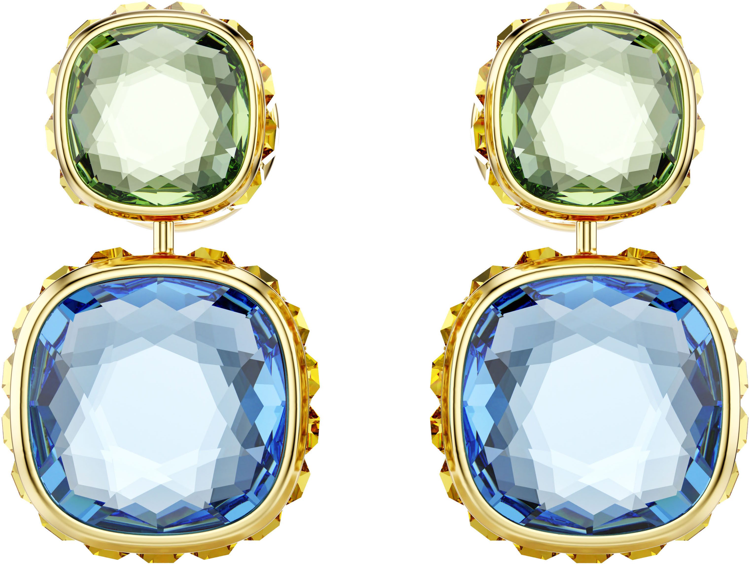 Swarovski Paar Ohrstecker Schmuck Geschenk Chroma Drop-Ohrhänger, mit Swarovski® Kristall - Einhänger drehbar
