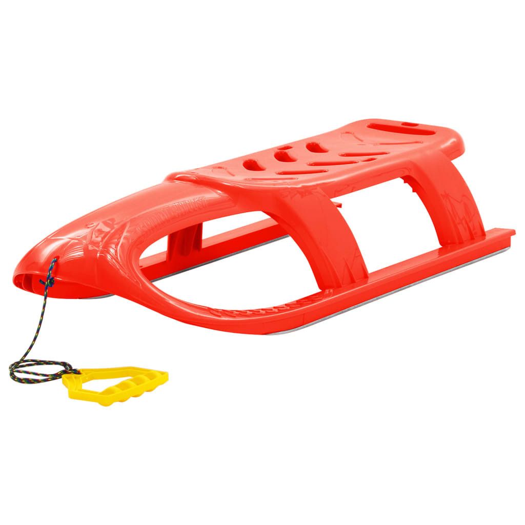 Schlitten NA Schlitten für Kinder Rot 102,5x40x23 cm Kunststoff Rodeln