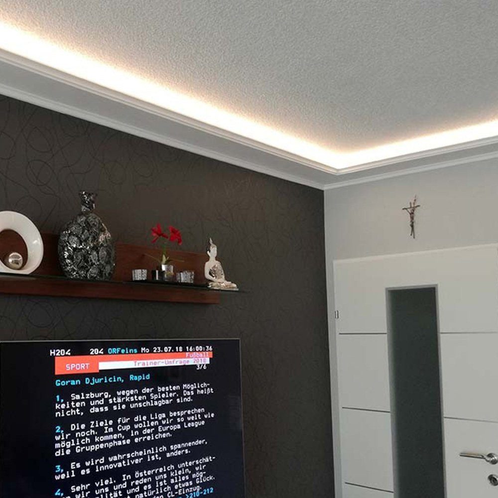 Licht-Trend Stuckleiste Dekor-Profil M Stuckleiste 1,2 m indirekt Wand oder Decke