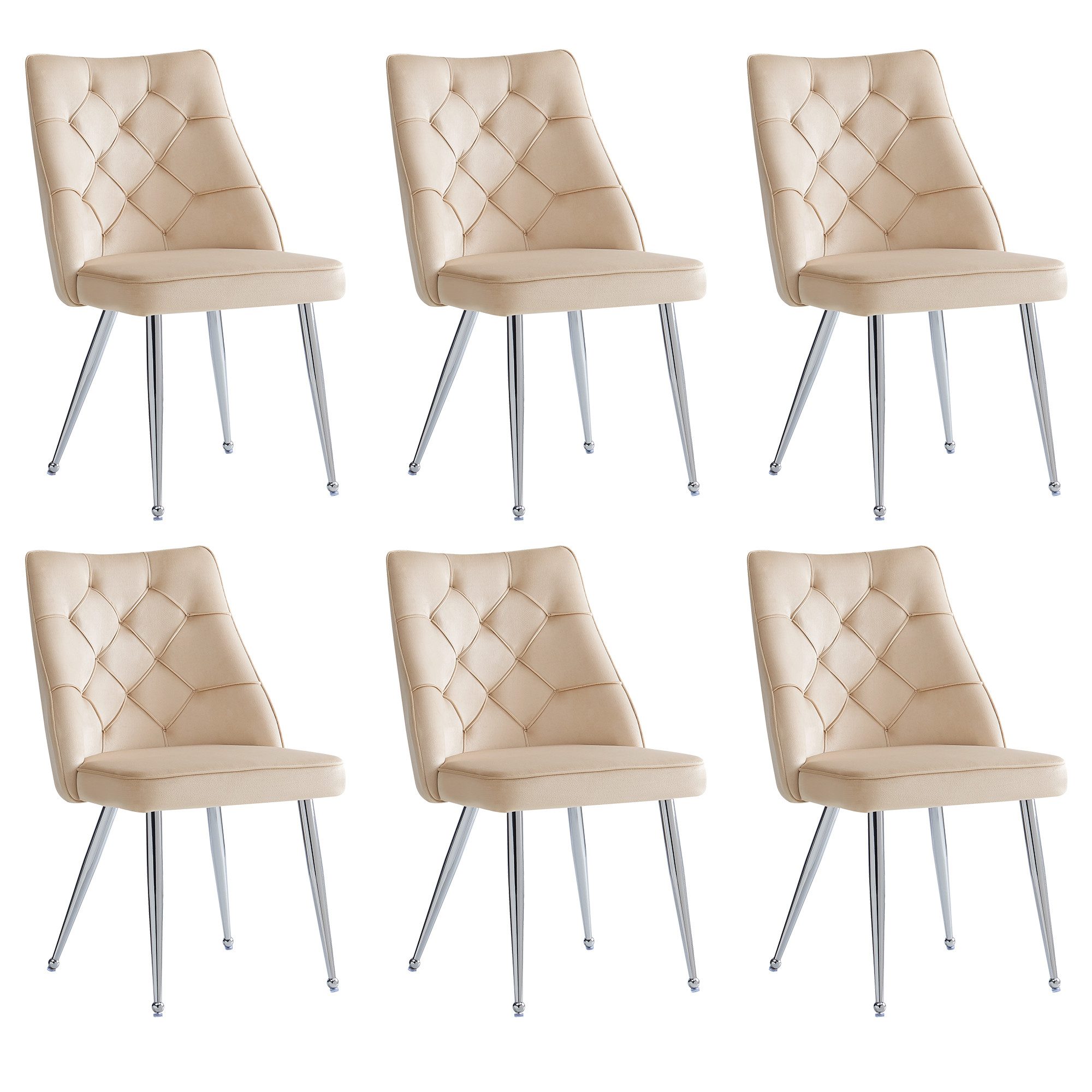 MODFU Esszimmerstuhl Loungesessel,Kosmetikstuhl (Luxus Samt-Esszimmerstühle günstig online kaufen