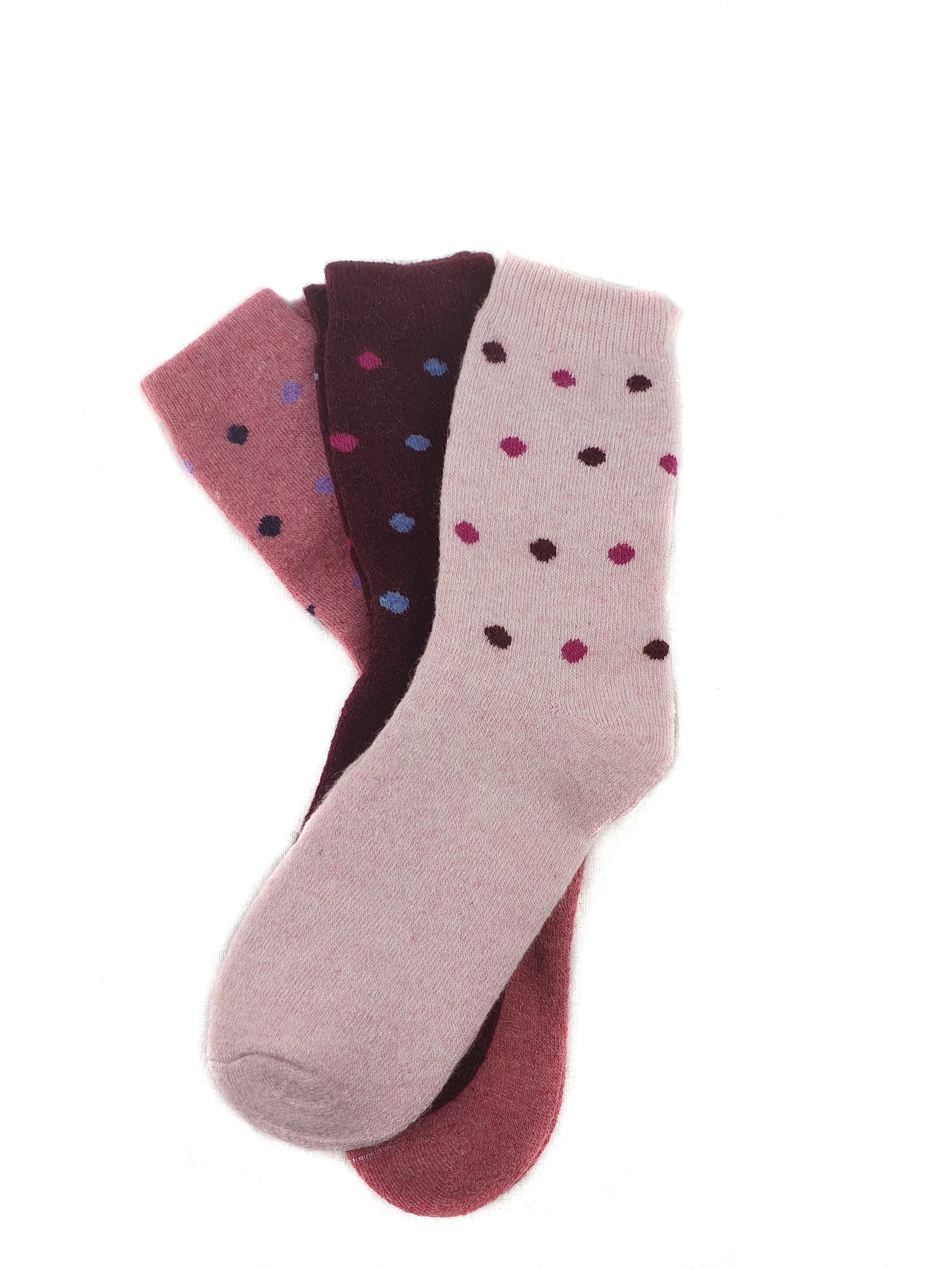 Bruno Barella Thermosocken Winter Thermo Socken mit Künstler Motiv 3er Pack (Set, 3 Paar) rosa-bordeaux-alt rosa