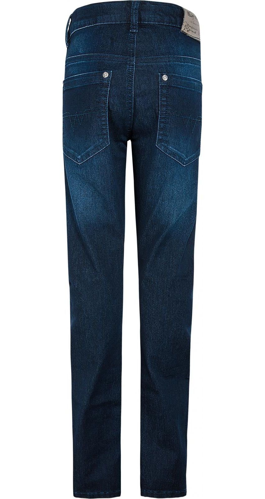 Comfort-fit-Jeans Hose EFFECT Plus-Größe Jeans weit BLUE