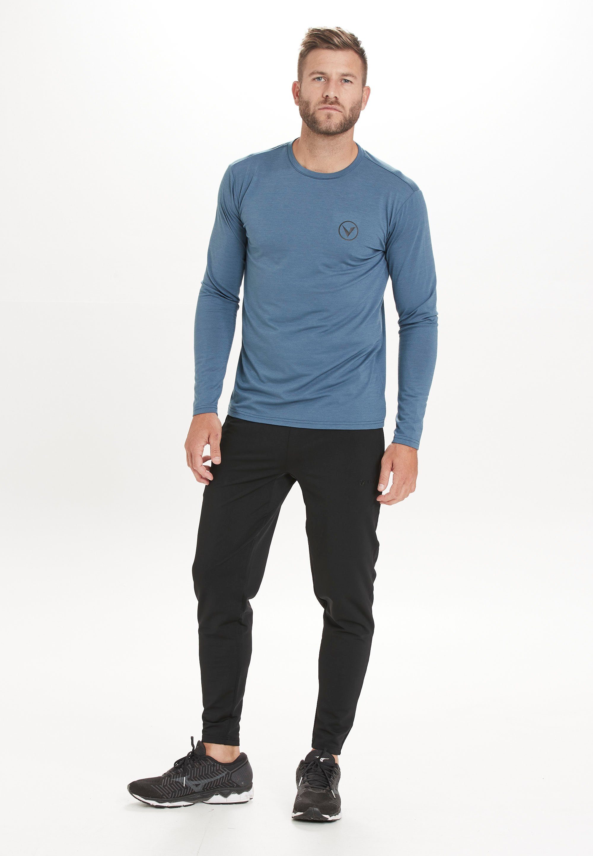 Virtus JOKERS innovativer L/S mit Langarmshirt (1-tlg) Quick M hellblau-meliert Dry-Technologie