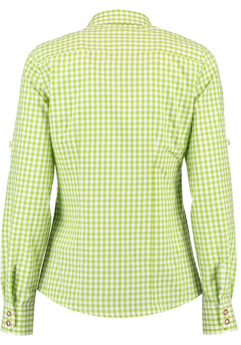 OS Trachten Trachtenbluse Qorru Taillierte Langarmbluse mit Hirsch-Stickere günstig online kaufen