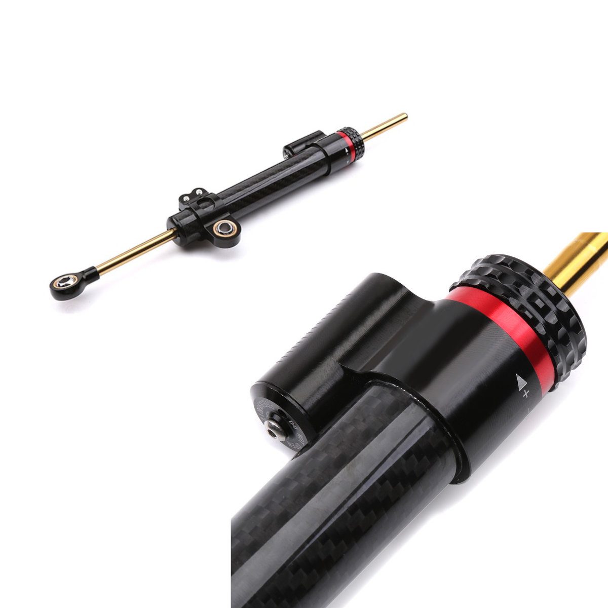 Halter 2x Lenkungsdämpfer Motorrad # LD2 Stabilisator Carbon Carbon Spar-Set