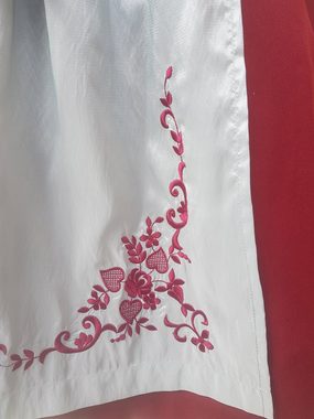 K&K Kaiserjäger Dirndl Mididirndl hochgeschlossen, 70 cm Länge, bordeaux, bestickt (2 teilig,Kleid mit Schürze) wird nachhaltig in Europa produziert