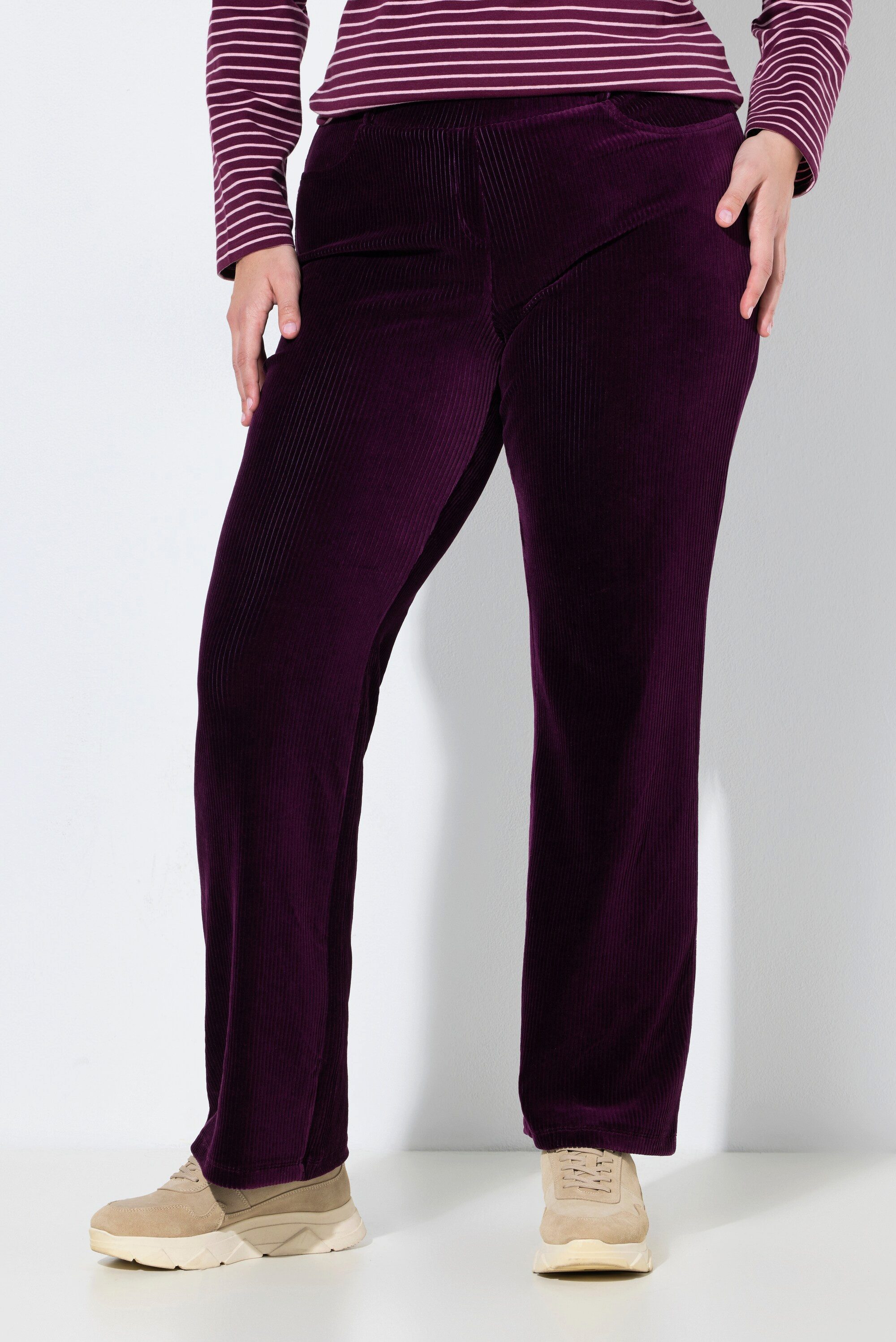 Ulla Popken Schlupfhose Cord-Schlupfhose Mary Elastikbund Biobaumwolle günstig online kaufen