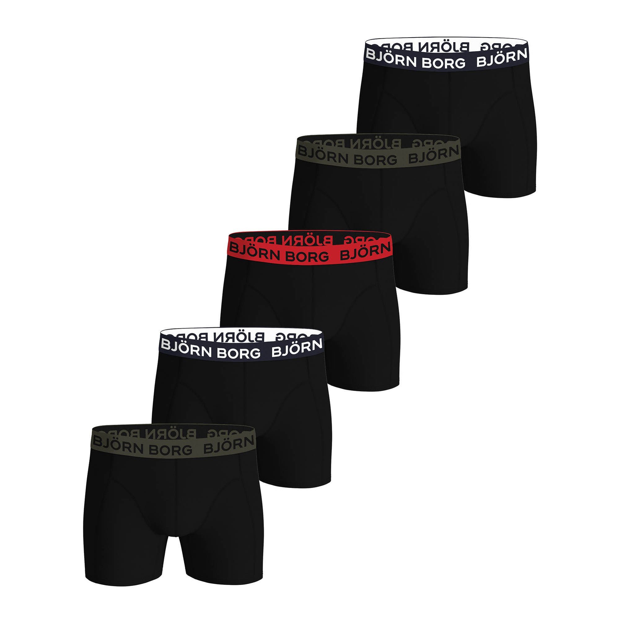Björn Borg Boxer Herren Boxershort 5er Pack Baumwollmischung (Packung, 5er Pack)