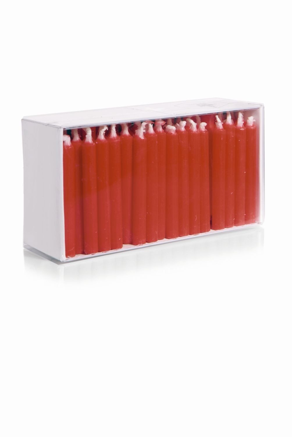 INNA-Glas Tafelkerze Mini-Kerzen CONLEY, 100 Stück, rot, 6,5cm, Ø0,7cm - Made in Germany