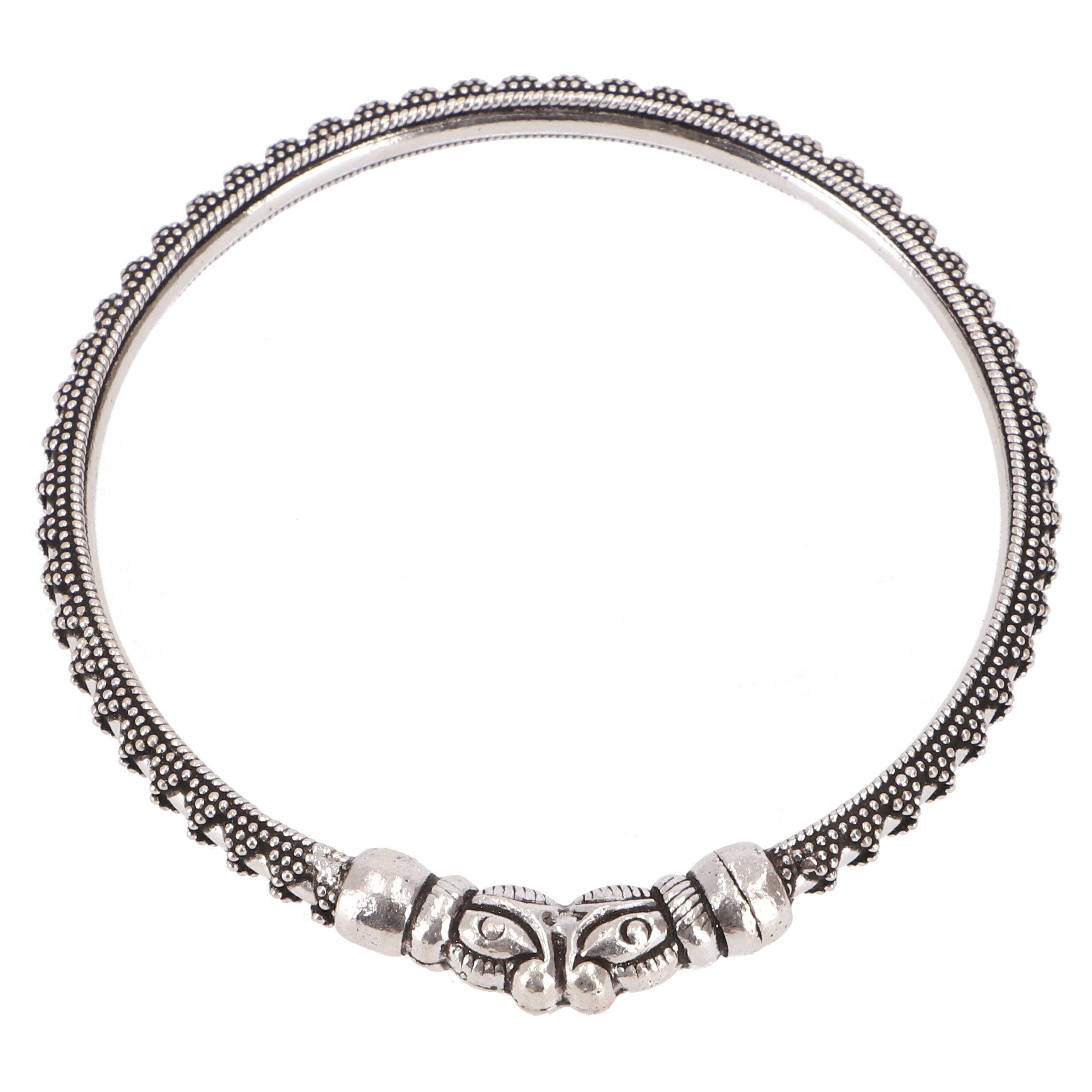 Armreif Traditionelles indisches Silber Armband,..