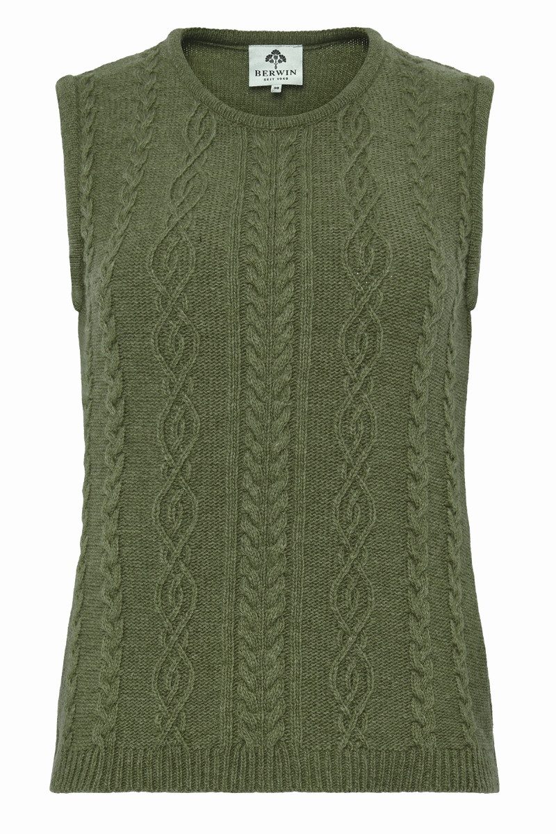 Berwin & Wolff Rundhalspullover Pullunder Damen - LIORA - salbeigrün