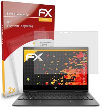 atFoliX Schutzfolie für HP Envy x360 13-ag0009ng, (2 Folien), Entspiegelnd und stoßdämpfend