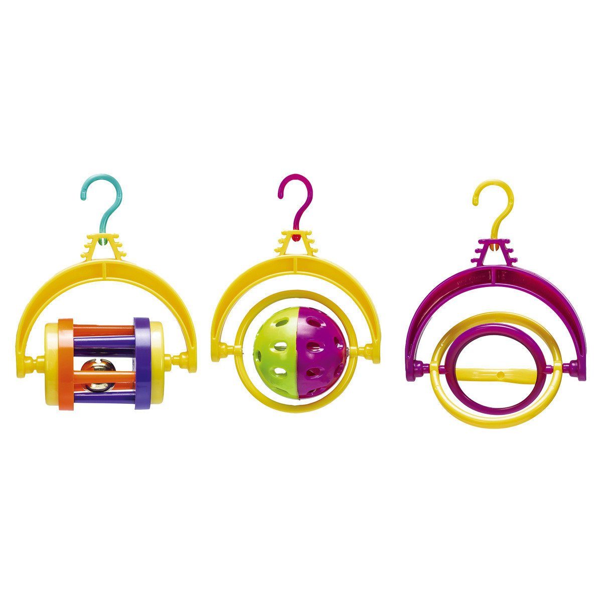 Beeztees Vogelspielplatz Vogelspielzeug für Sittiche mit Clip