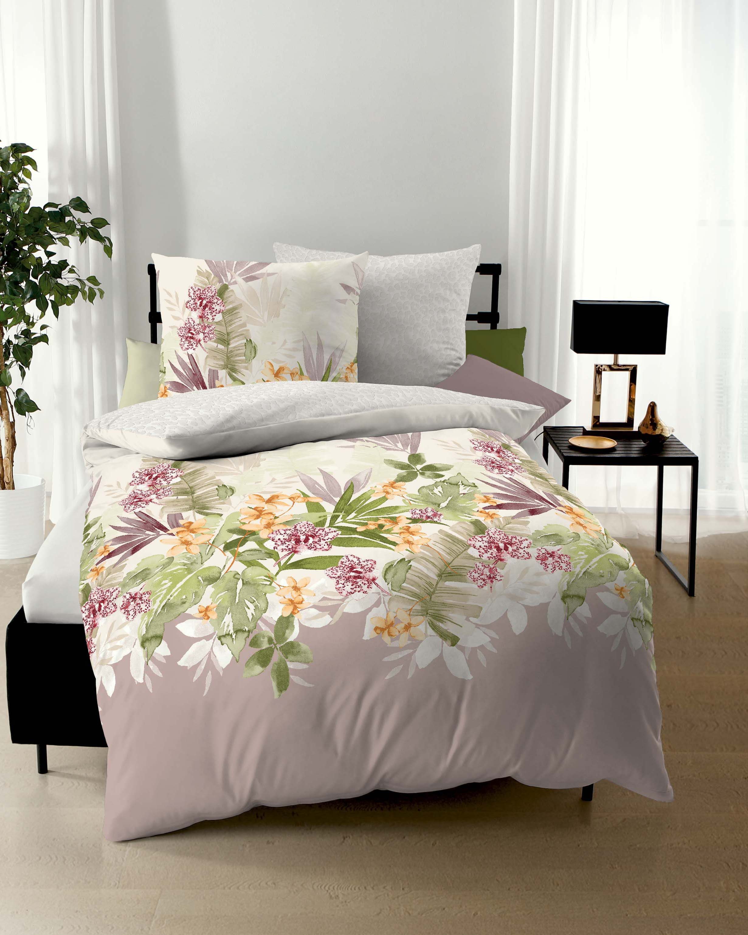 Kaeppel Bettwäsche Sweet Home Leo Orchid, Satin, 2 teilig