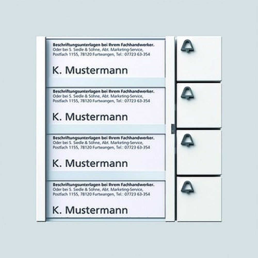 Siedle Gegensprechanlage, Klingelmodul Bus-System 4RT silber 99 x 99 x 27 mm