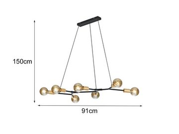 meineWunschleuchte LED Pendelleuchte, LED wechselbar, Warmweiß, minimalistisch für über-n Esstisch & Kochinsel hängend, mehrflammig