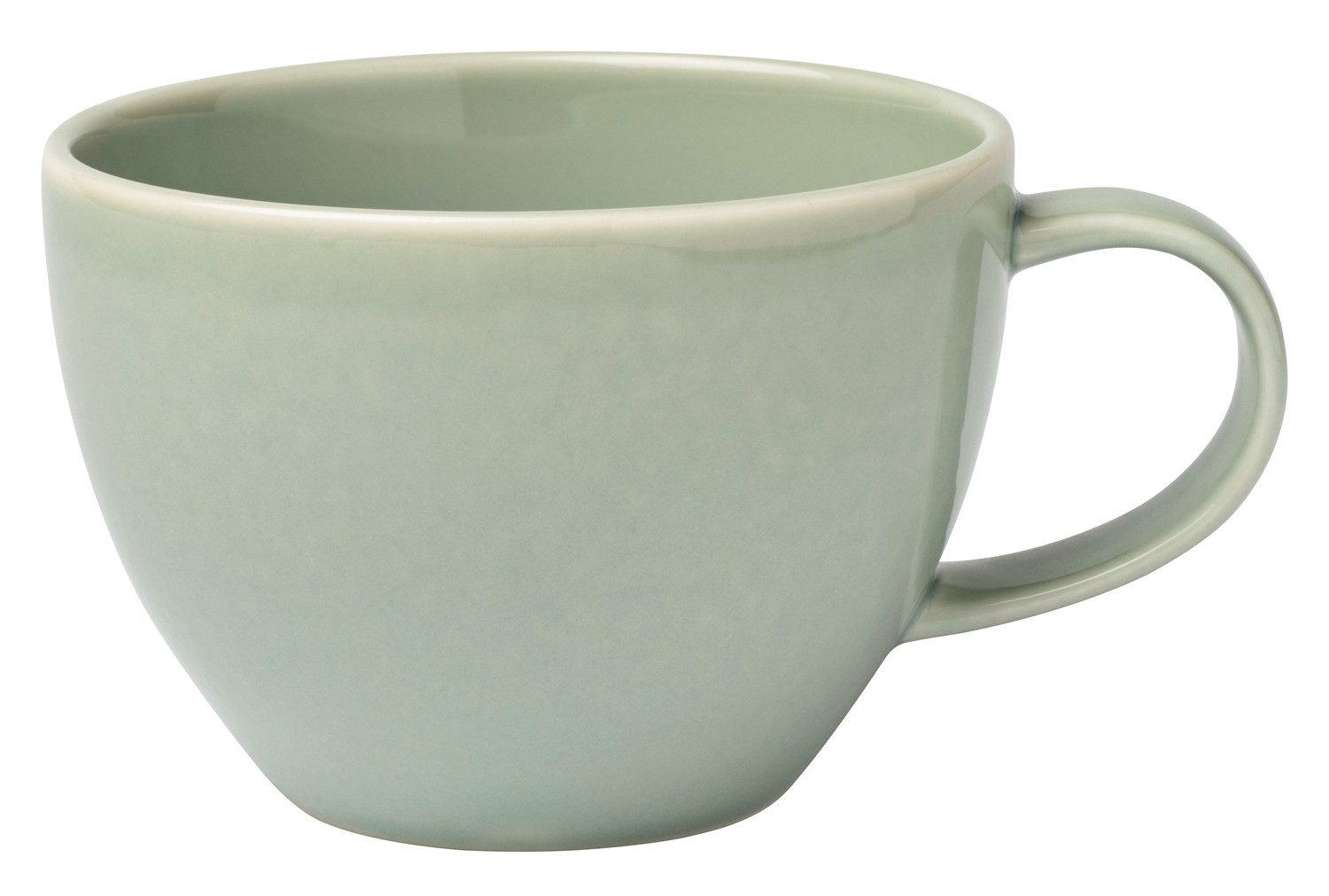 Villeroy & Boch Tasse CRAFTED BLUEBERRY, Hellblau, Grün, 250 ml, Porzellan, spülmaschinenfest