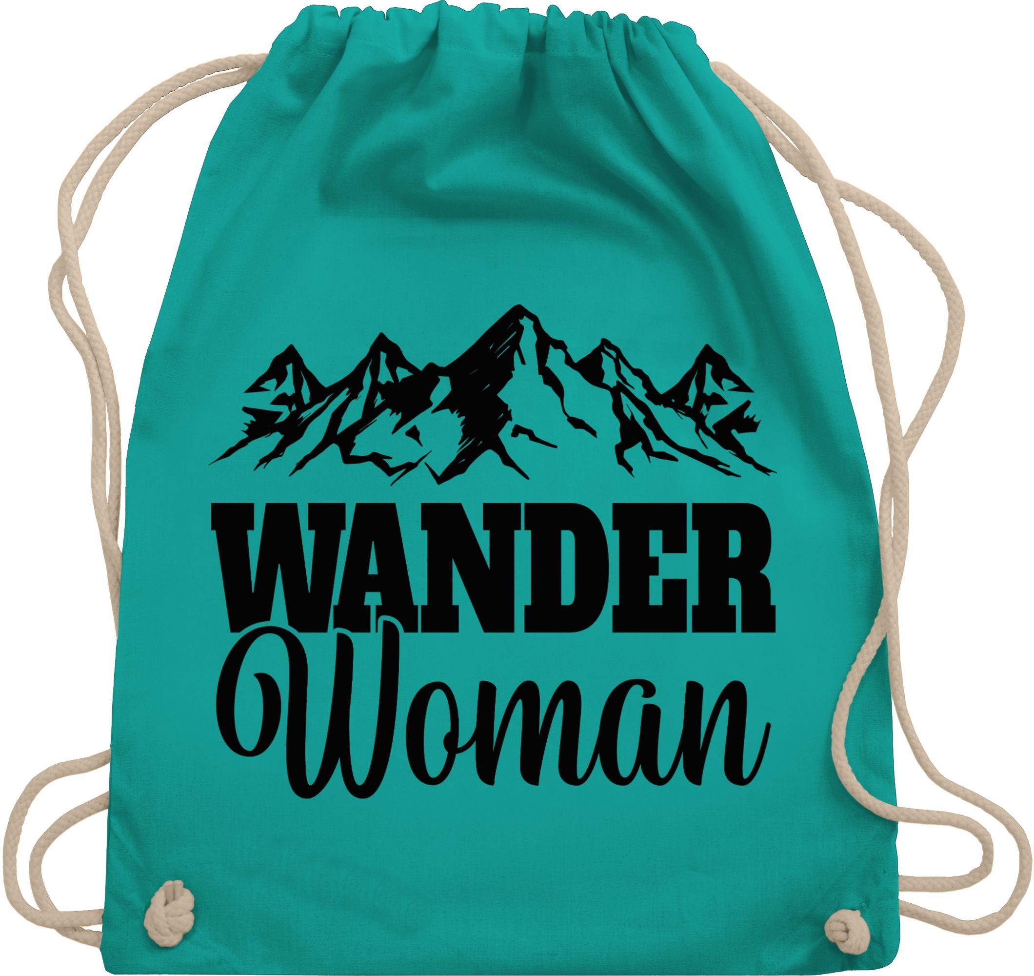 Shirtracer Turnbeutel Wander Woman - Geschenk für Wanderin, Sport Zubehör