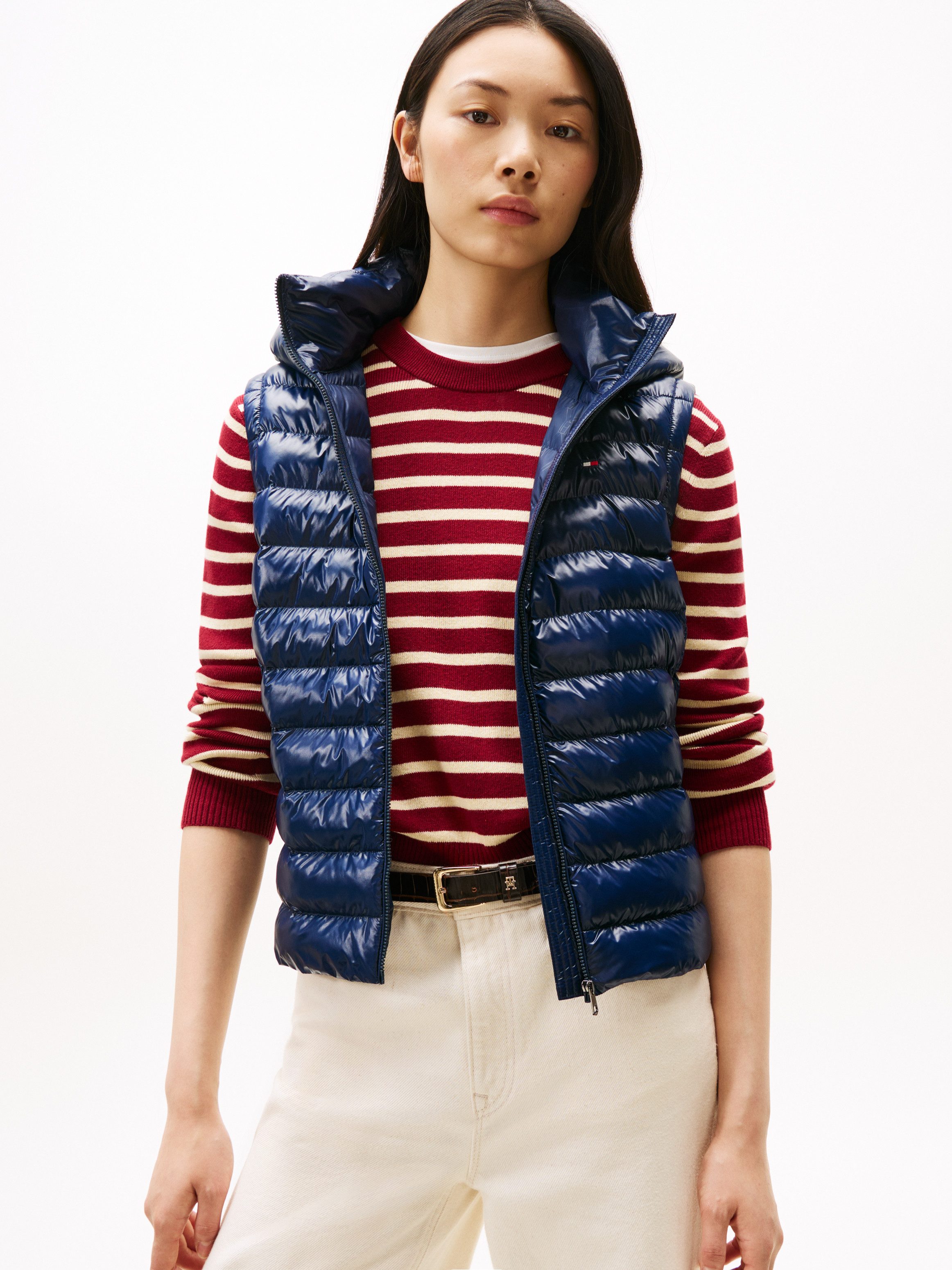 Tommy Hilfiger Steppweste LW PADDED SLIM VEST leicht glänzende Oberfläche günstig online kaufen