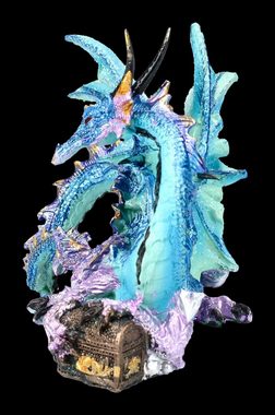 Figuren Shop GmbH Dekofigur Drachen Figur hellblau - Piasa Fantasy Dekofigur