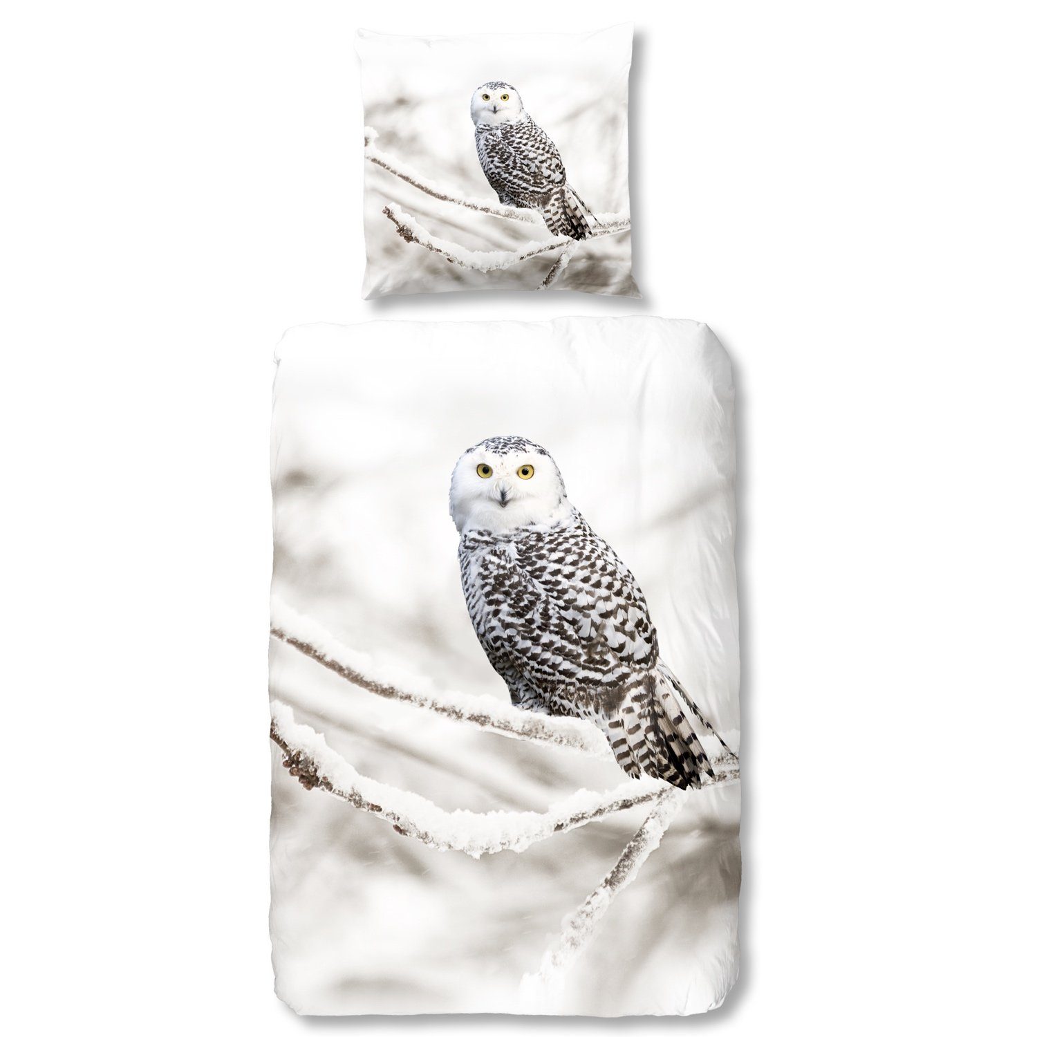 good morning Bettwäsche 6221 Snowy Owl White Flanell, Flanell, 2 teilig, Wi günstig online kaufen