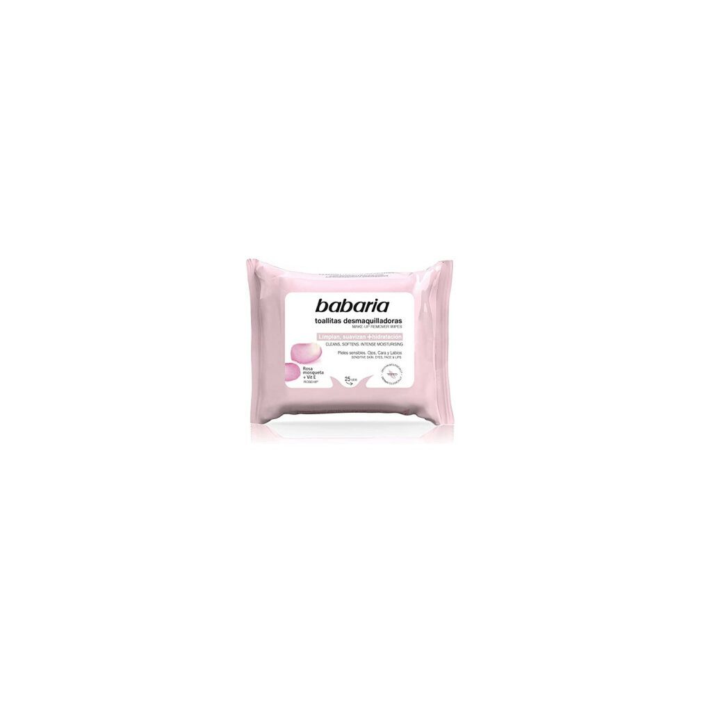 babaria Gesichtsreinigungstücher Rosa Mosqueta Make Up Remover Wipes 25 Units