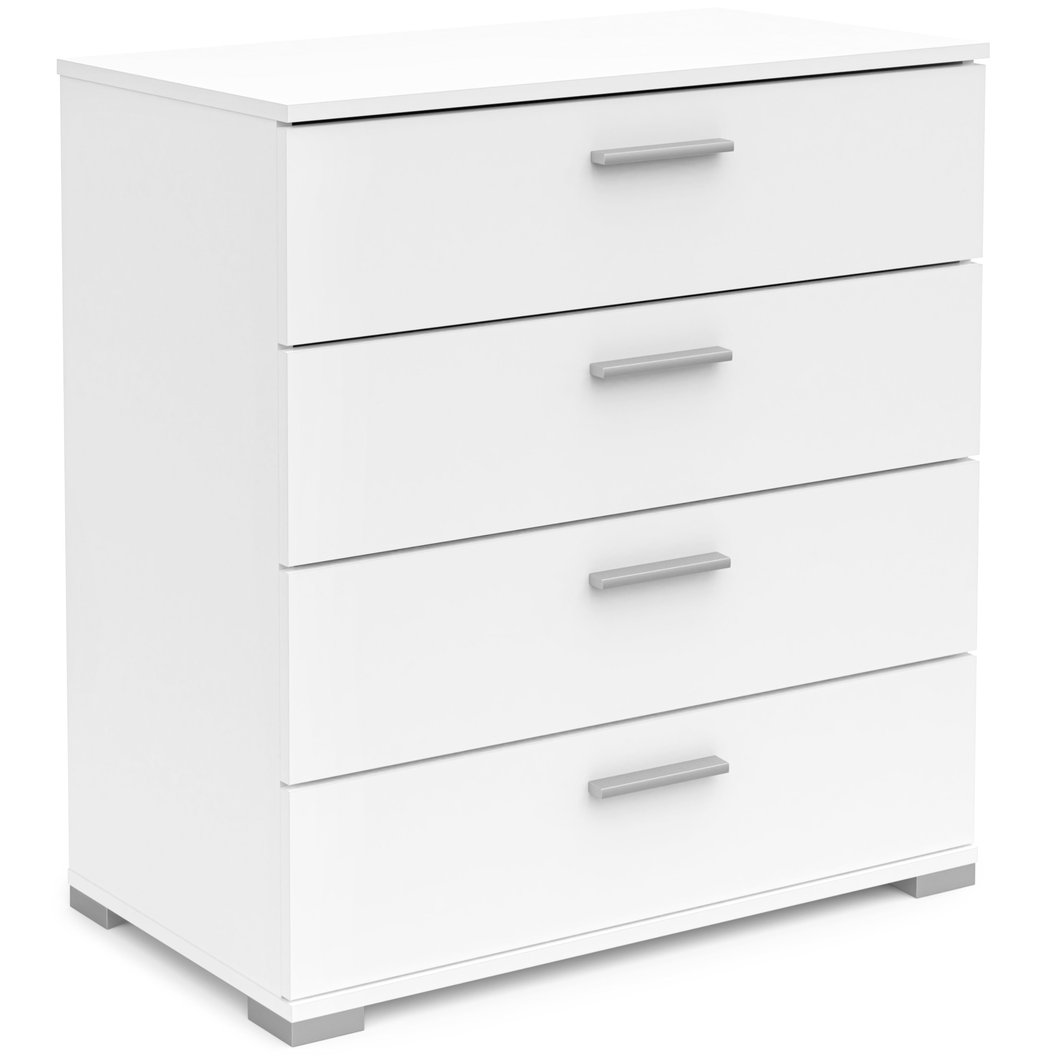 habeig Kommode Kommode 241 Sideboard Perfect Weiss 4 Schubladen Flurschrank Schrank