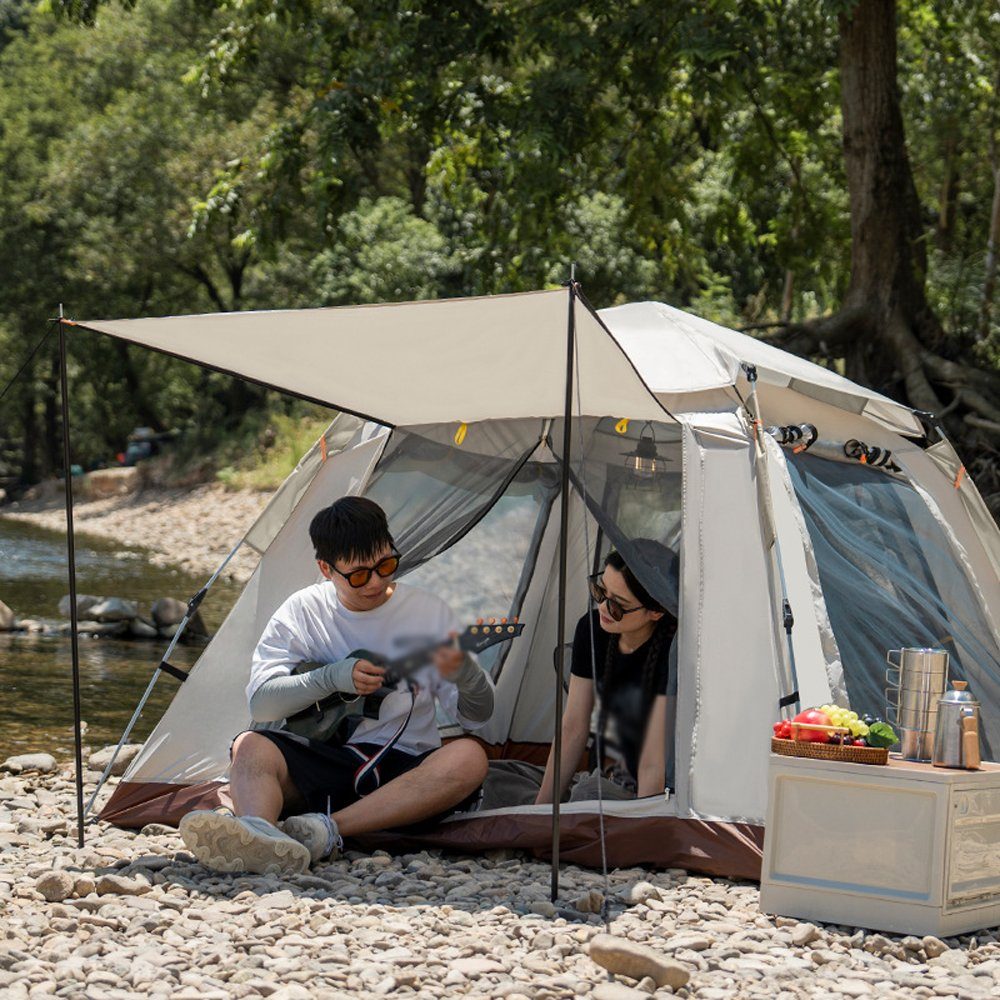 Kuppelzelt 3 Personen: Tidyard Selbstfahrendes,regenfestes,sonnengeschütztes Reise-Campingzelt,