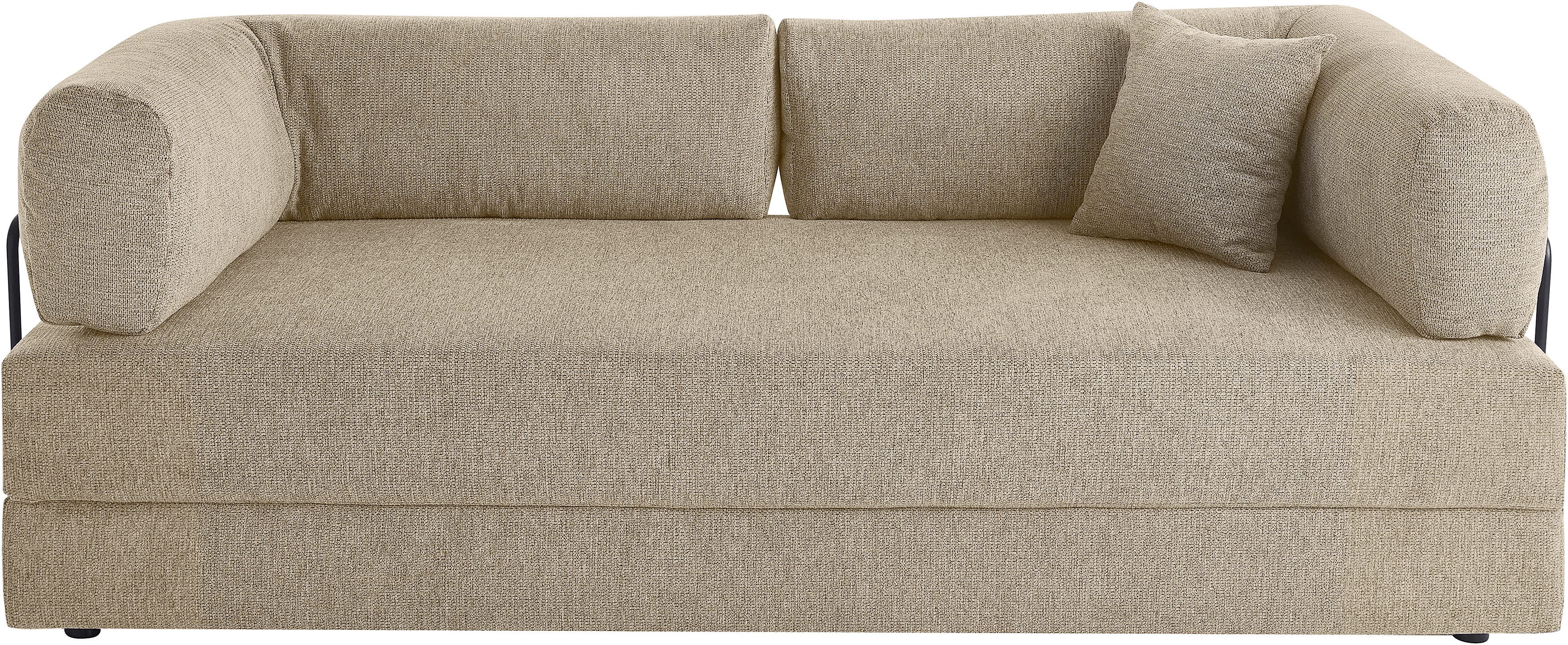 homsy by Ana Johnson Schlafsofa Folda Dauerschläfer, B: 206 cm, Liegefl. 181x198 cm, mit Bett-/Schlaffunktion, inkl. 1x Zierkissen, Tonnentaschenfederkern