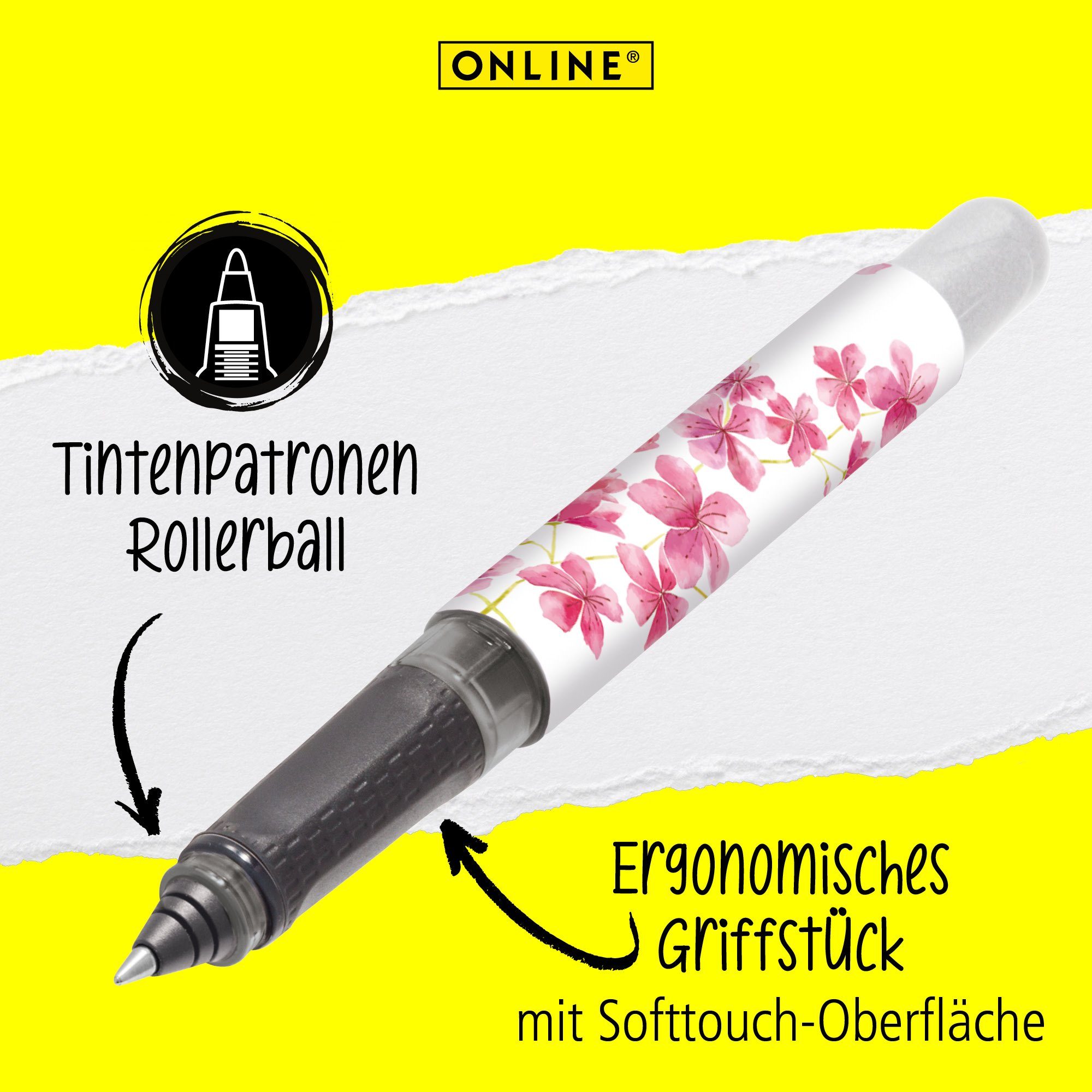 Online Pen Tintenroller College Tintenpatronen-Rollerball, in ideal Deutschland für Cherry Schule, ergonomisch, die hergestellt Blossom